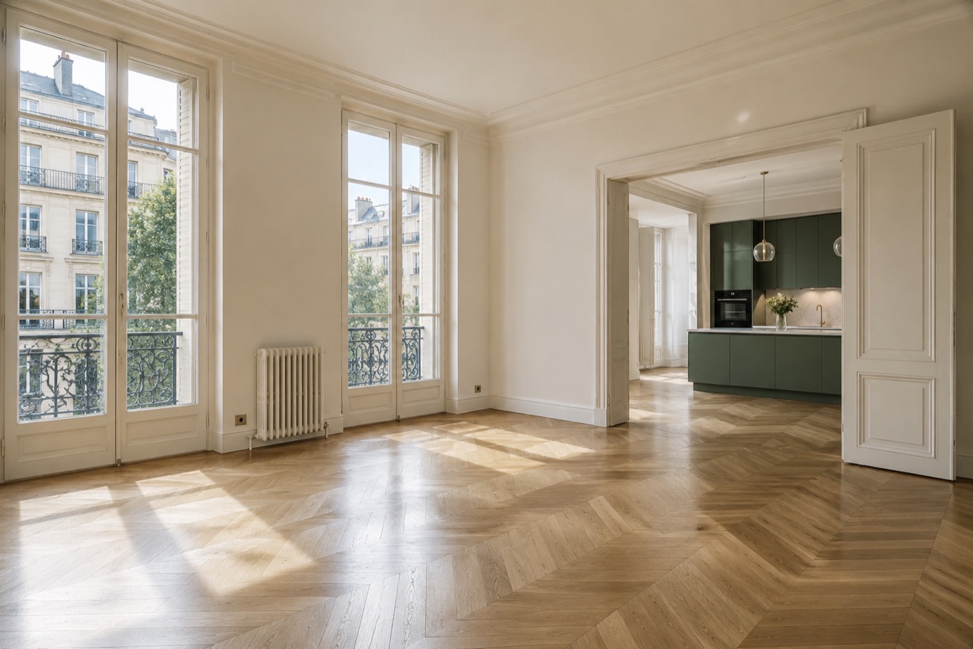 Appartement vide et propre, prêt à la relocation — illustration